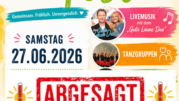Plakat Sommerfest abgesagt